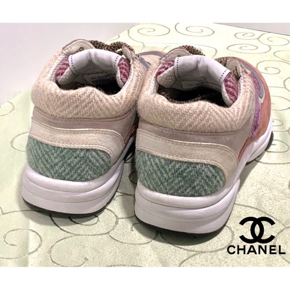 🎉Chanel CC Logo Low Top Tweed Sneakers. G39697. 2022. Women’s size 36 EU - Picture 8 of 16